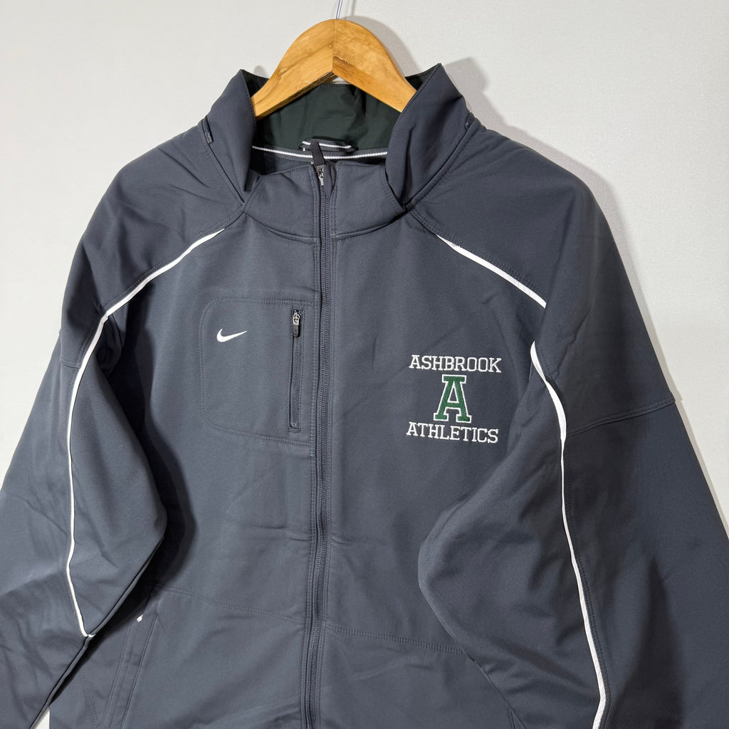 NIKE DRI FIT SOFT SHELL WINDBREAKER JACKET INNER FLEECE GREY COLOUR