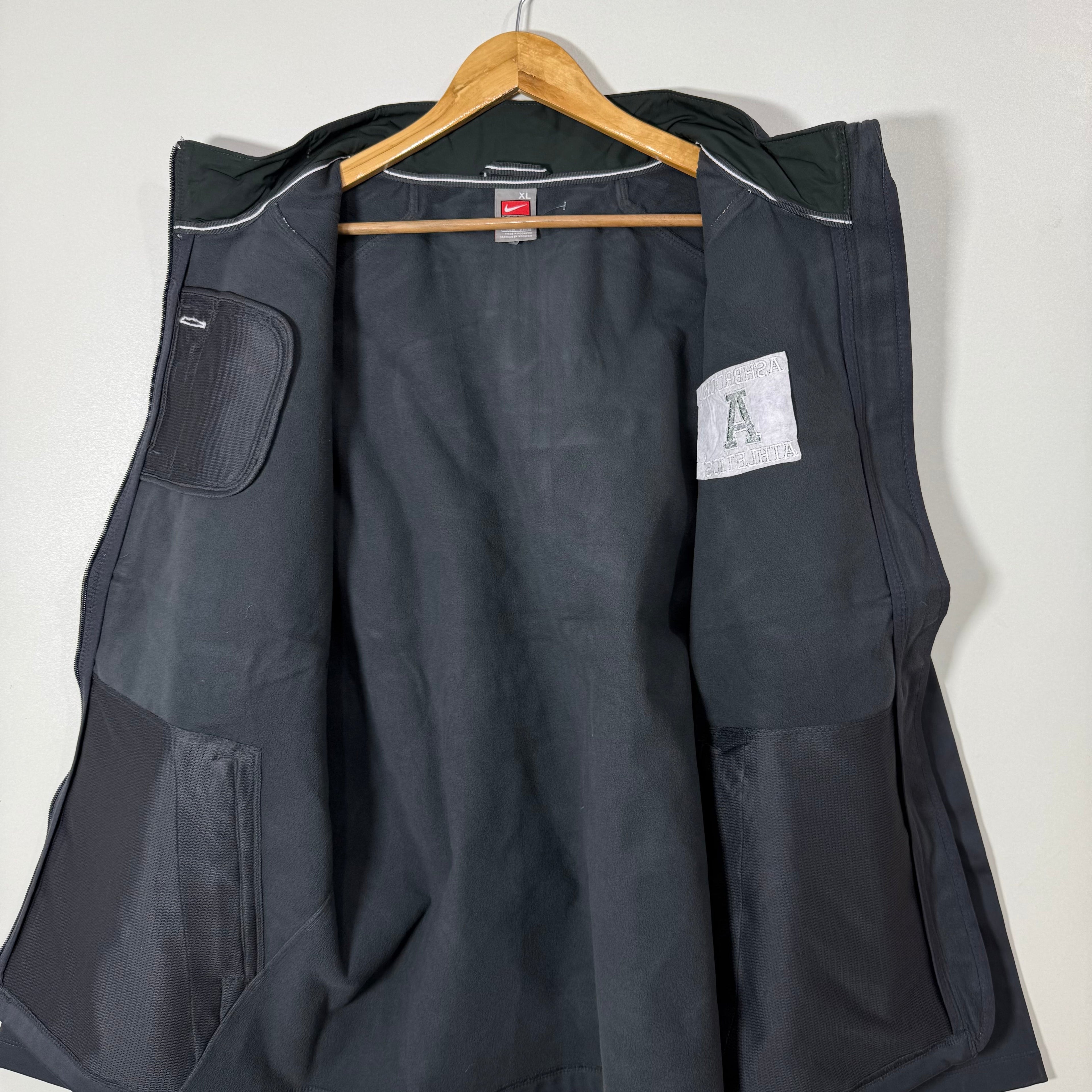 NIKE DRI FIT SOFT SHELL WINDBREAKER JACKET INNER FLEECE GREY COLOUR