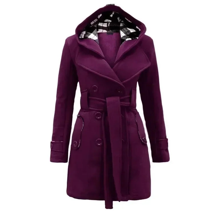Women’s Elegant Winter Quilted Hooded Coat