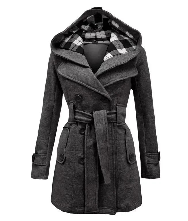 Women’s Elegant Winter Quilted Hooded Coat