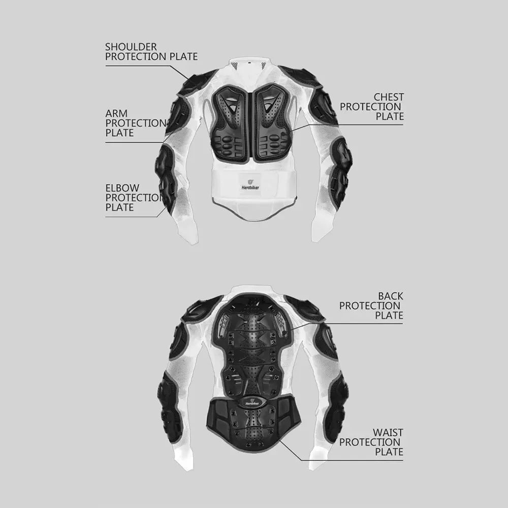 Motocross Jacket for Men | Body Armor Motorcycle Protection, Wear-Resistant Riding Jacket for Motorbike Racing and Cycling