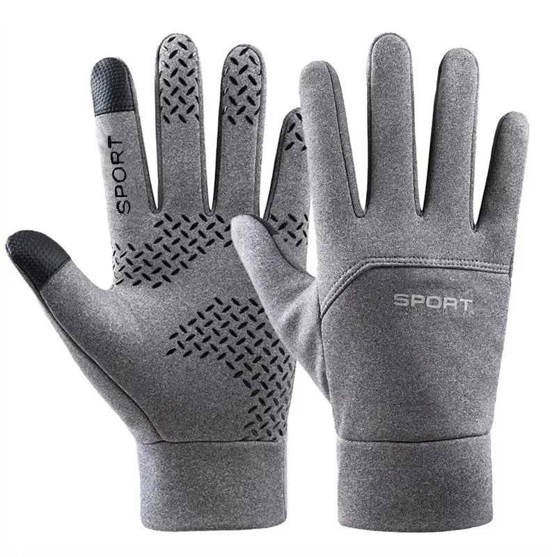 Winter Gloves For Men Waterproof Windproof Cold Gloves Snowboard Motorcycle Riding Driving Warm Touchscreen Zipper Glove
