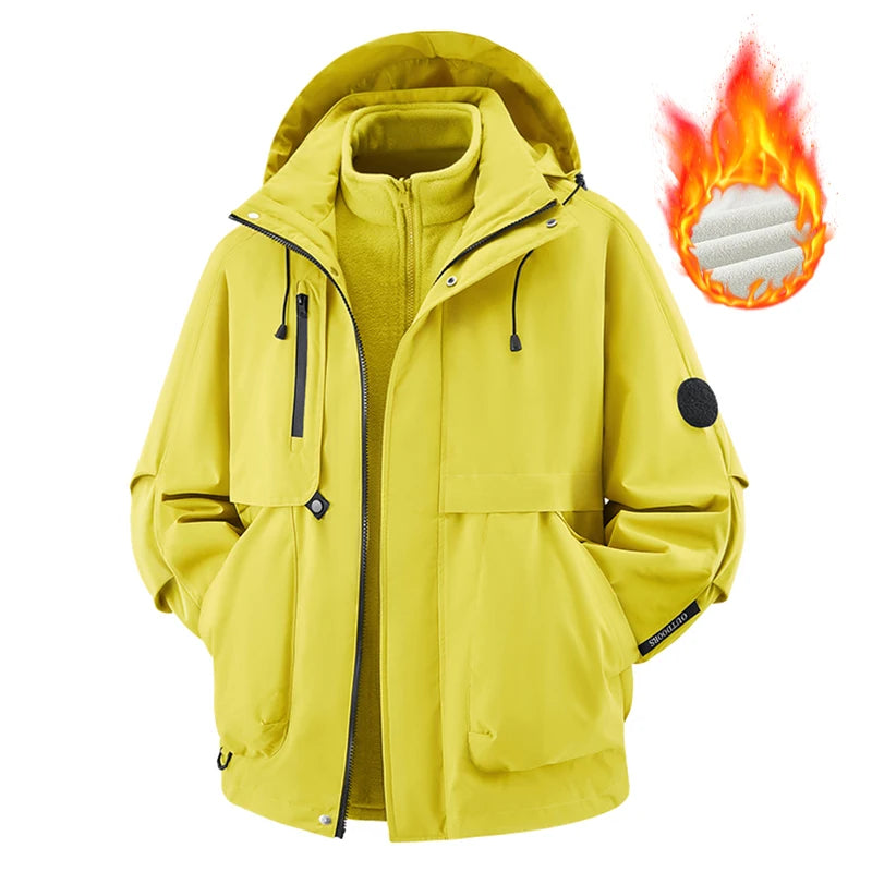 Men Winter Cotton Warm Comfortable Padded Down Jacket Removable