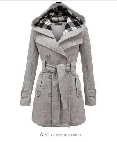 Women’s Elegant Winter Quilted Hooded Coat