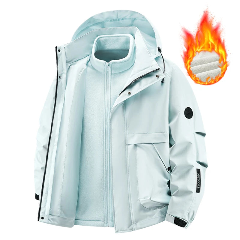 Men Winter Cotton Warm Comfortable Padded Down Jacket Removable