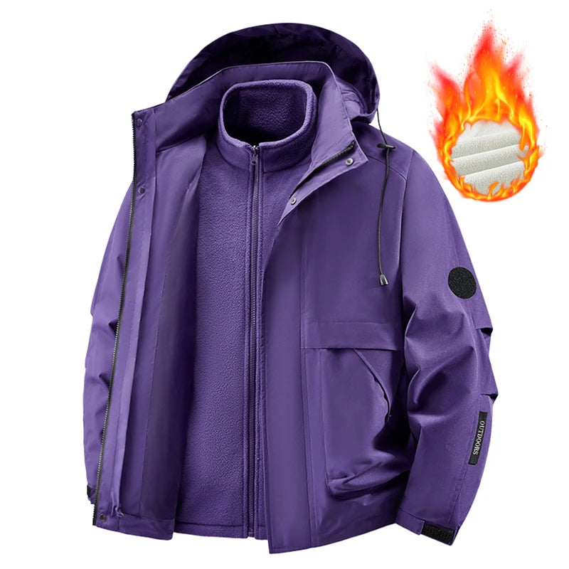 Men Winter Cotton Warm Comfortable Padded Down Jacket Removable