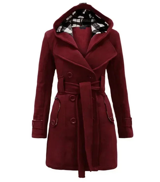 Women’s Elegant Winter Quilted Hooded Coat