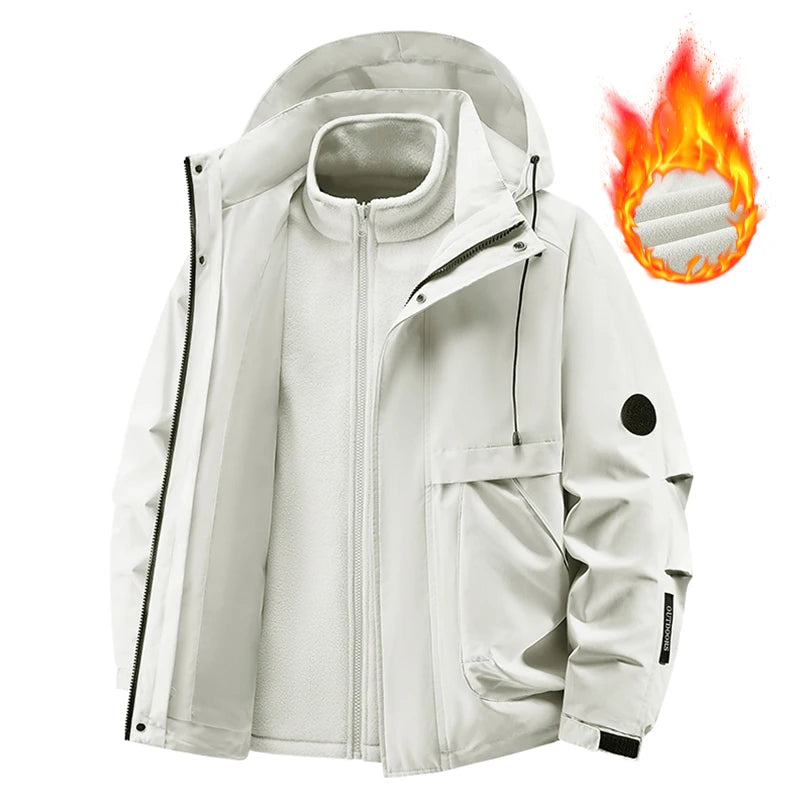 Men Winter Cotton Warm Comfortable Padded Down Jacket Removable