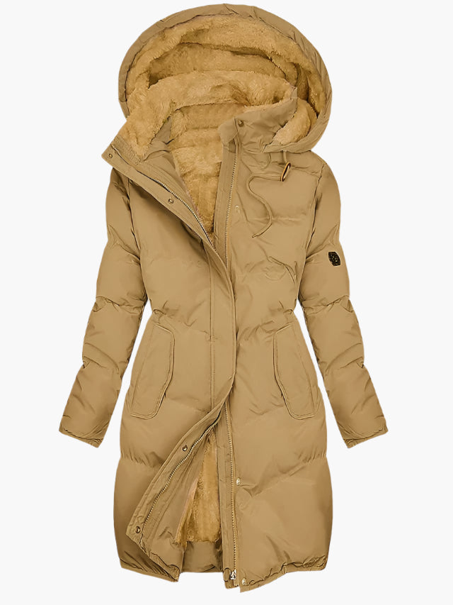 Women’s Elegant Winter Quilted Hooded Coat